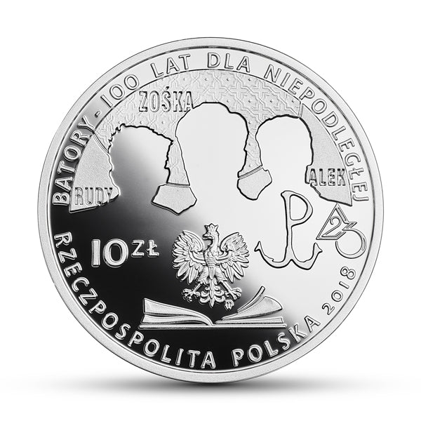 10 zlotych - 100-lecie powstania Gimnazjum i Liceum im. Stefana Batorego w Warszawie