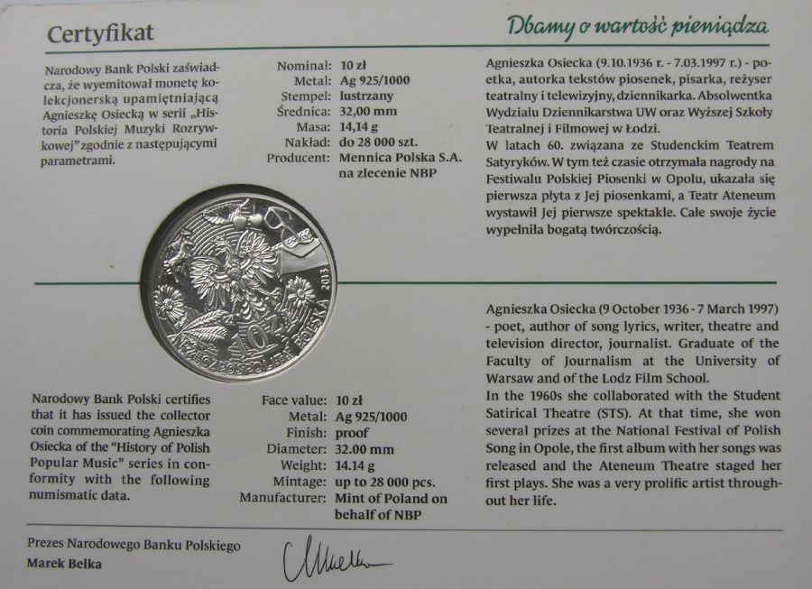 10 zlotych - Historia polskiej muzyki rozrywkowej - Agnieszka Osiecka