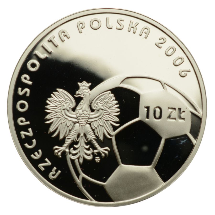10 zlotych - Mistrzostwa Swiata w Pilce Noznej - Niemcy 2006 (srebrna)