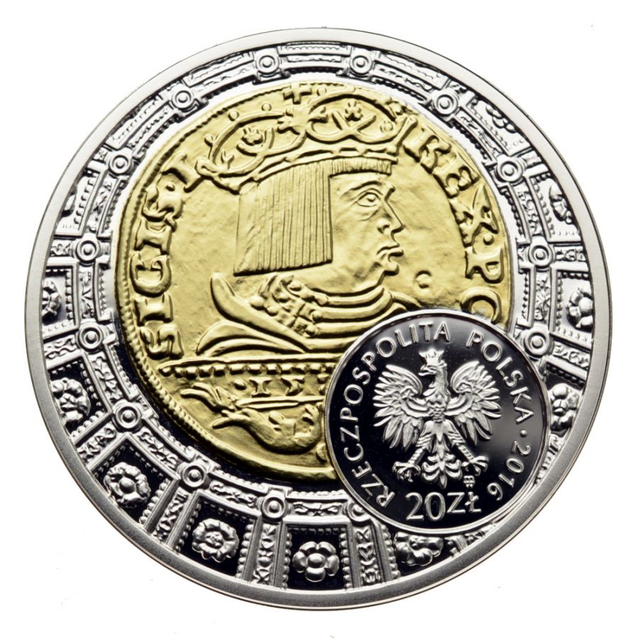 20 zlotych - Historia Monety Polskiej - dukat Zygmunta Starego