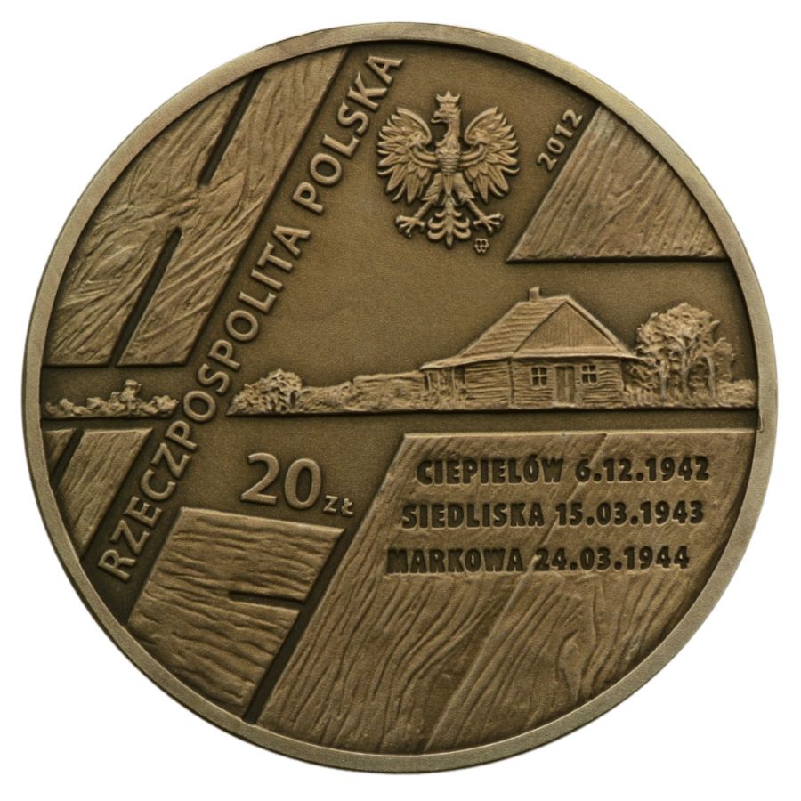 20 zlotych - Polacy ratujacy Zydуw - rodzina Ulmуw, Kowalskich, Barankуw