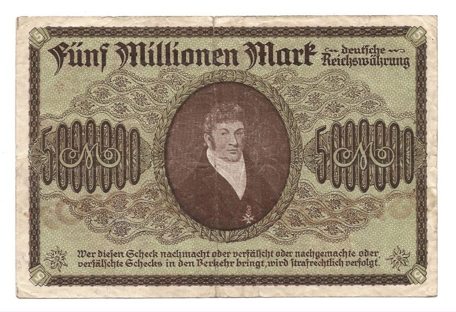 Sopot - Zoppot - 5 milionуw marek 1923 r. (B073)