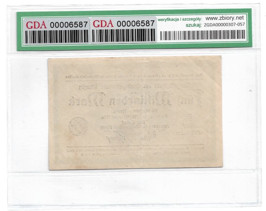 Wolne Miasto Gdansk - 5 miliardуw 1923 r. - Ocena GDA 45