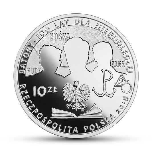10 zlotych - 100-lecie powstania Gimnazjum i Liceum im. Stefana Batorego w Warszawie