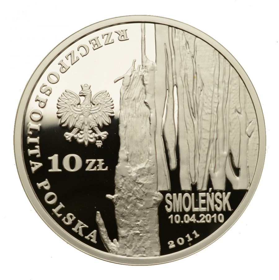 10 zlotych - Smolensk - pamieci ofiar