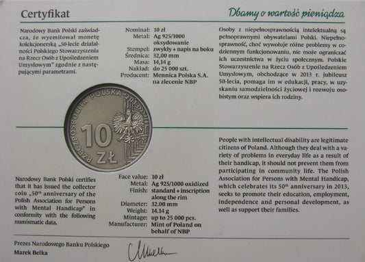 10 zlotych - Wlaczeni w zyciu - Uposledzeni umyslowo