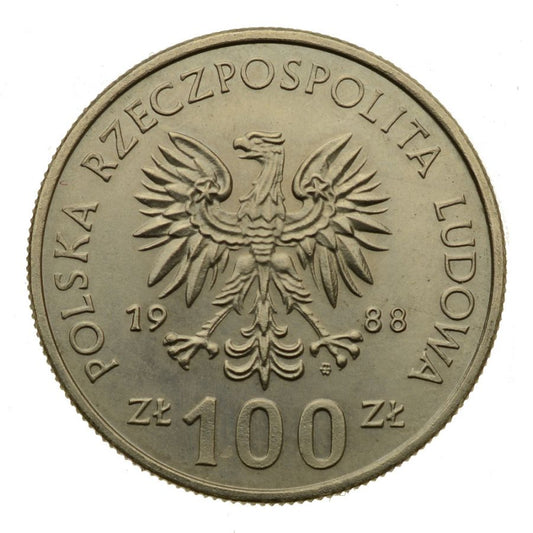100 zlotych 1988 r. - 70. rocznica Powstania Wielkopolskiego (M696)