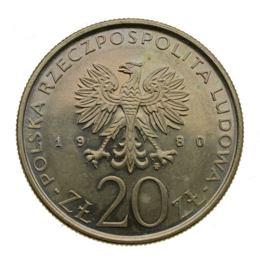 20 zlotych 1980 r. - Igrzyska XXII Olimpiady Moskwa (M181)