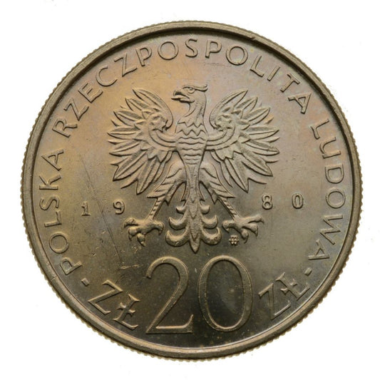 20 zlotych 1980 r. - Igrzyska XXII Olimpiady Moskwa (M625)