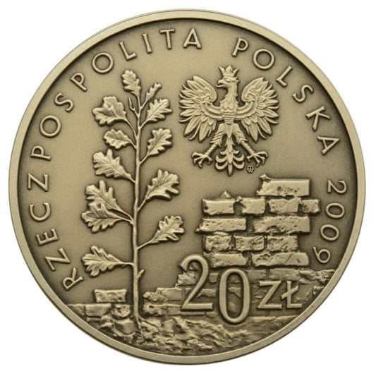20 zlotych - 65. rocznica likwidacji rzutu w Lodzi