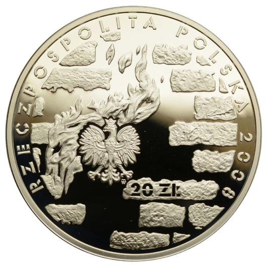 20 zlotych - 65. rocznica Powstania w Getcie Warszawskim