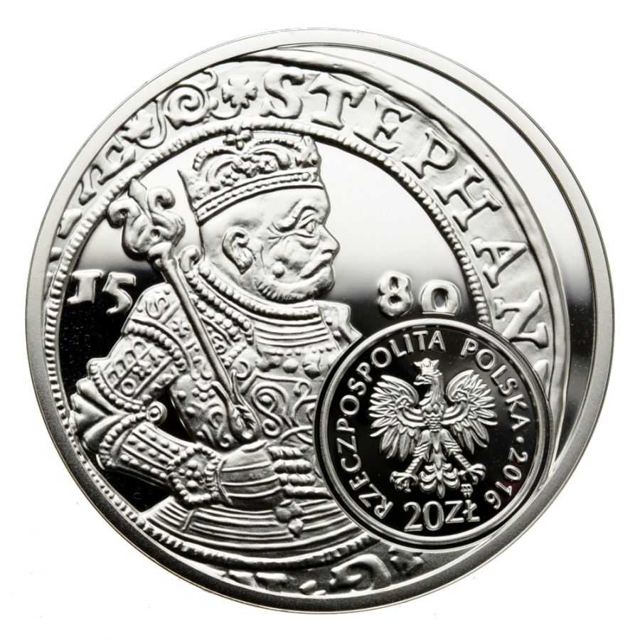 20 zlotych - Historia Monety Polskiej - szelag, talar Stefana Batorego