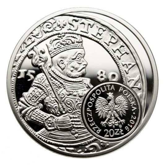 20 zlotych - Historia Monety Polskiej - szelag, talar Stefana Batorego